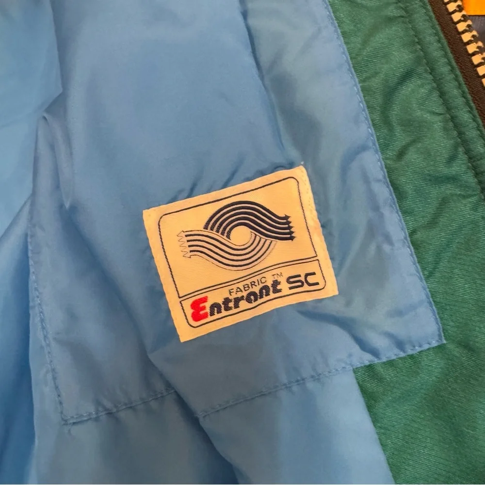 VTG Retro Descente Men’s Ski Blue Red Green Yellow 90s 80s Jacket Size Medium - Picture 10 of 15